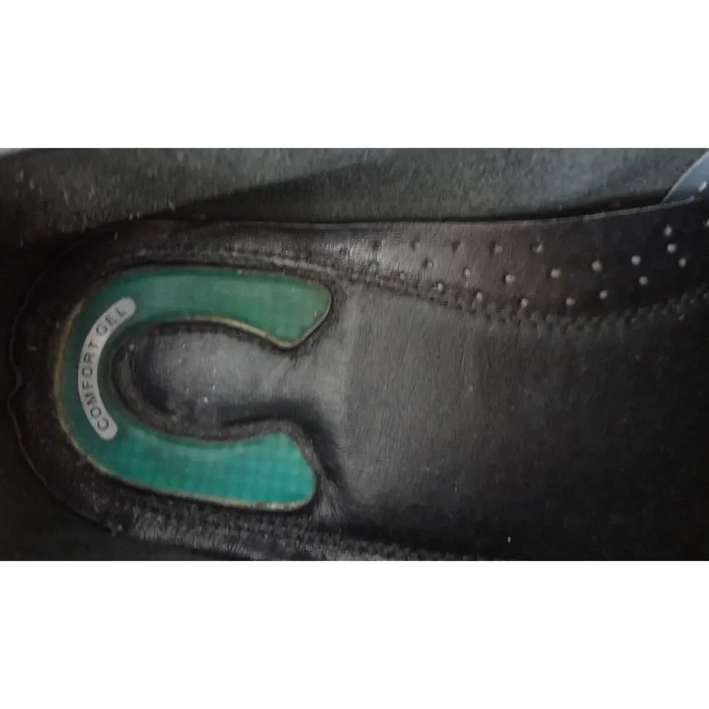 Vintage 90s Nunn Bush Black Penny Loafer Mens 10 Moc Pinch Toe Dress Shoe Gel